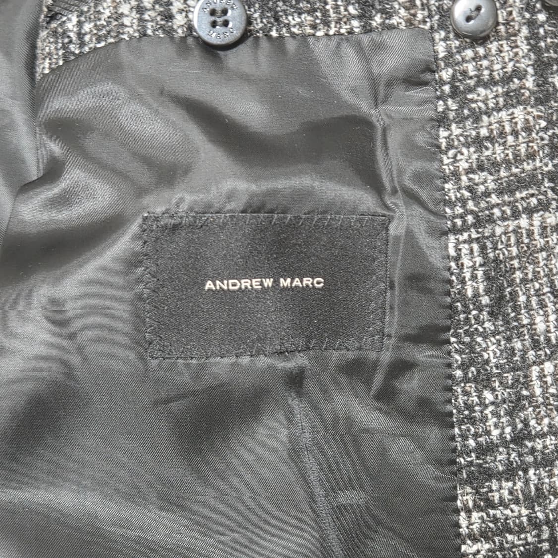 ANDREW MARC 앤드류 마크 남성 체크 울 코트 상품이미지4