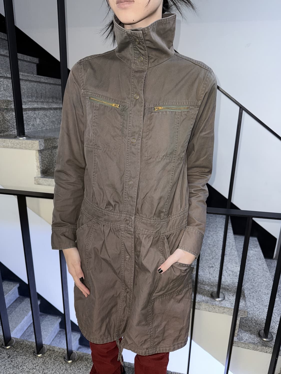 military shirt one piece 상품이미지2