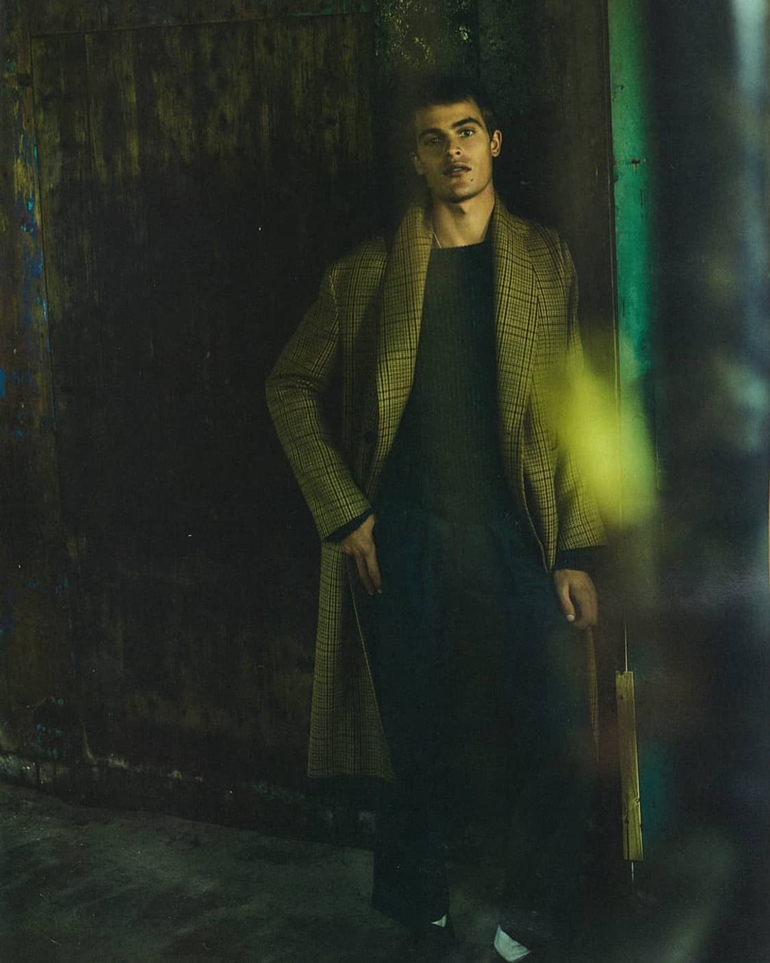 우영미 숄카라 체크 코트 46사이즈 상품이미지8