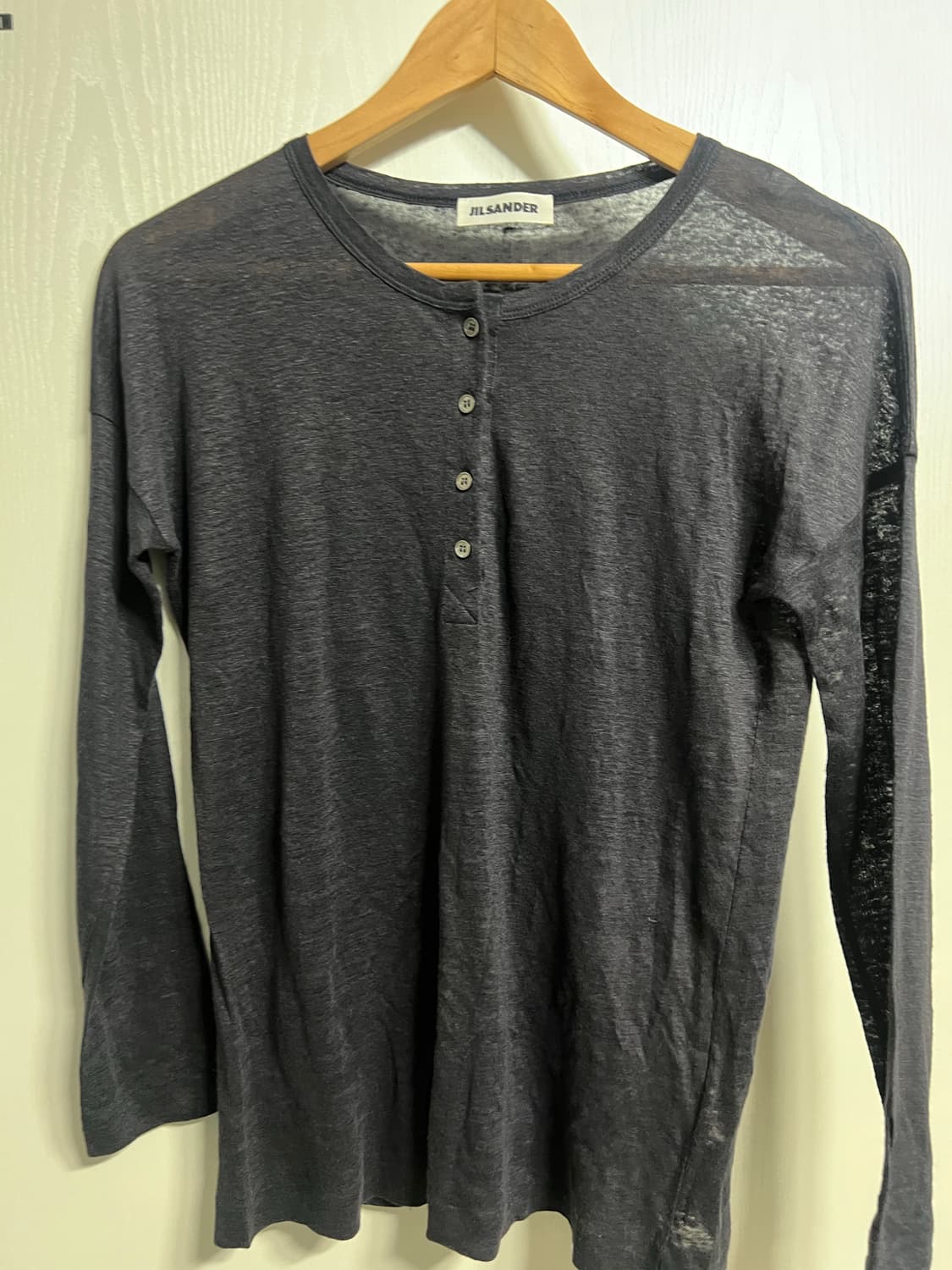 질샌더 린넨헨리넥 셔츠  상품이미지1