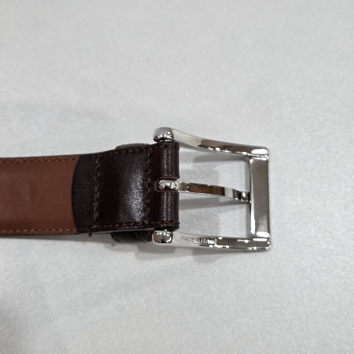 브룩스브라더스 레더 벨트 브라운 32/80  상품이미지3