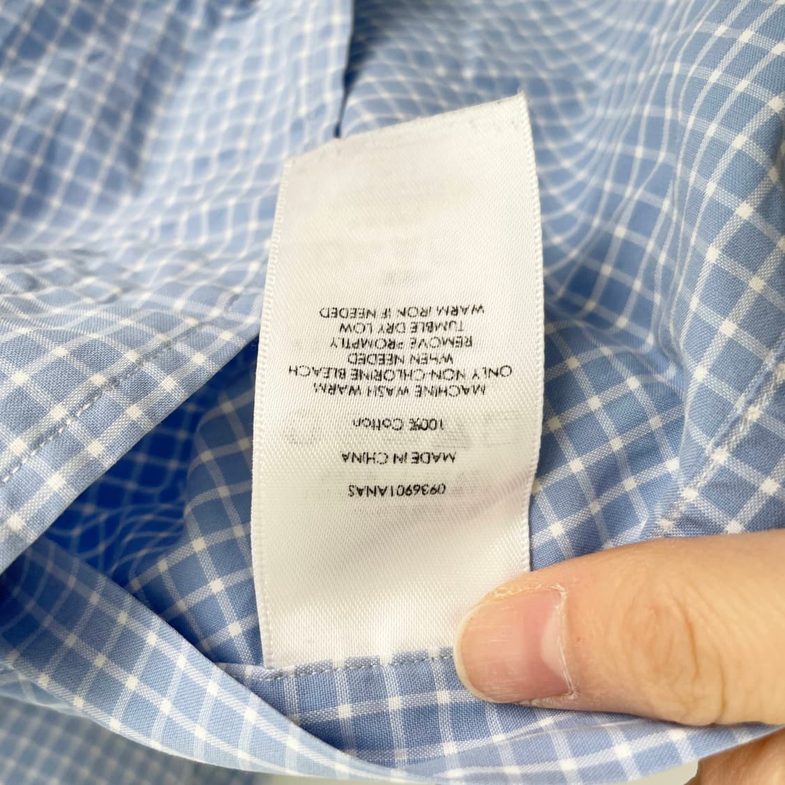 A2 폴로랄프로렌 블루 체크 코튼 셔츠 L사이즈 상품이미지6