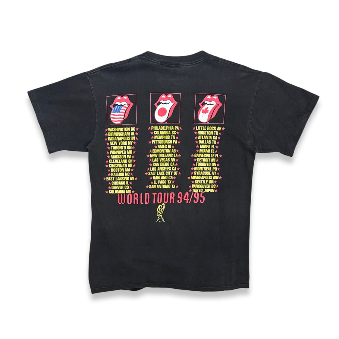 1994' Rolling stones 부두라운지 월드 투어 티셔츠 L 상품이미지2