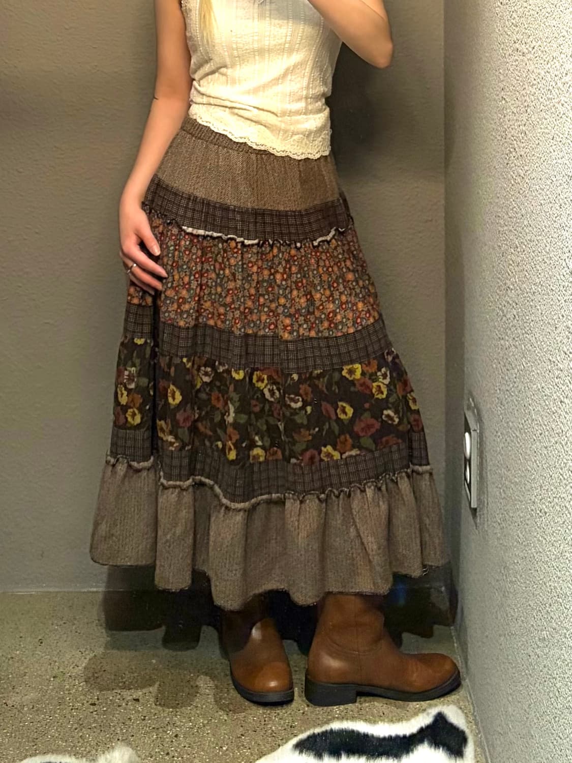 빈티지 플로럴 모리 스커트 상품이미지2