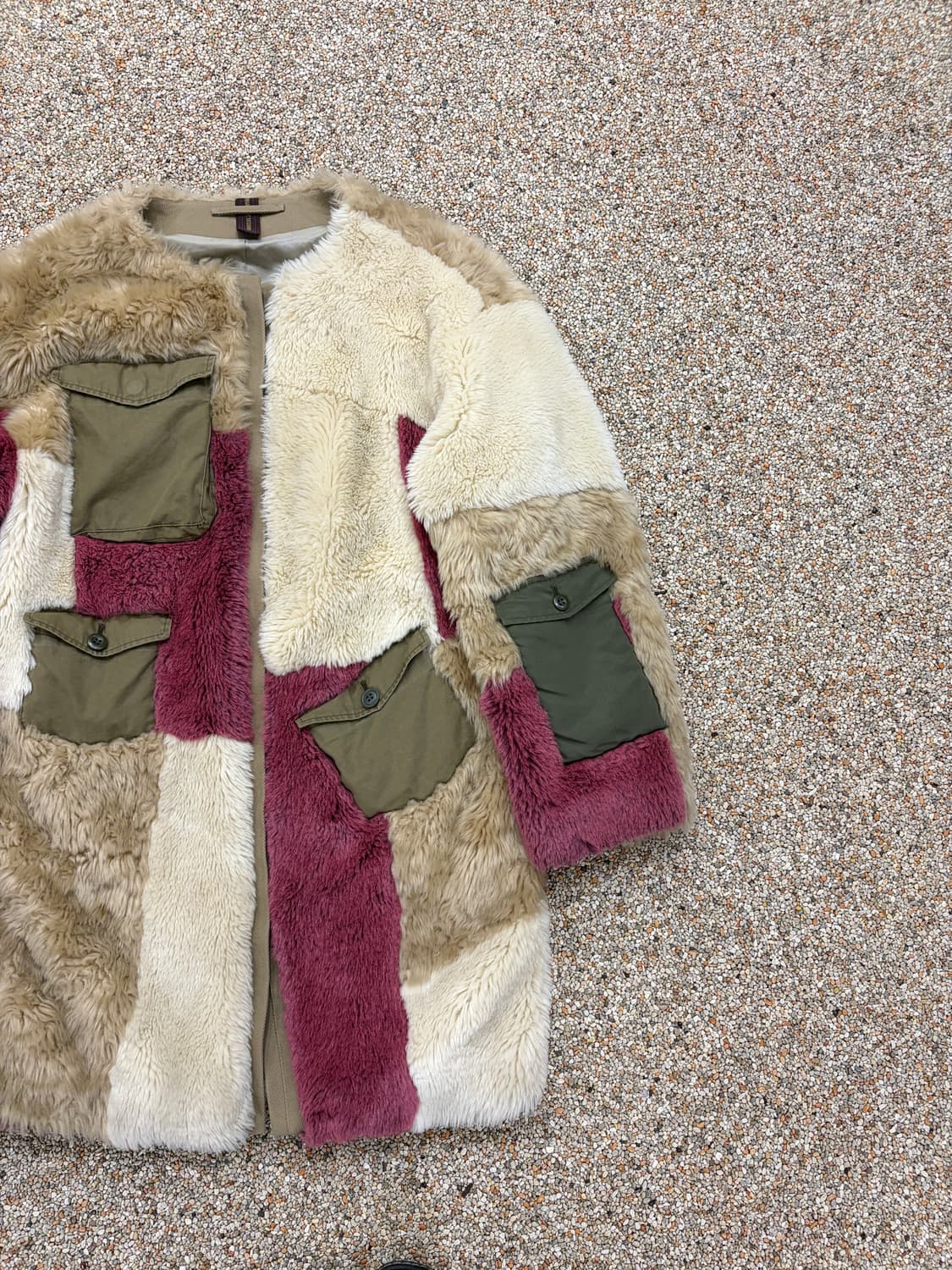 15FW 미하라 야스히로 패치워크 퍼 코트 자켓 상품이미지3