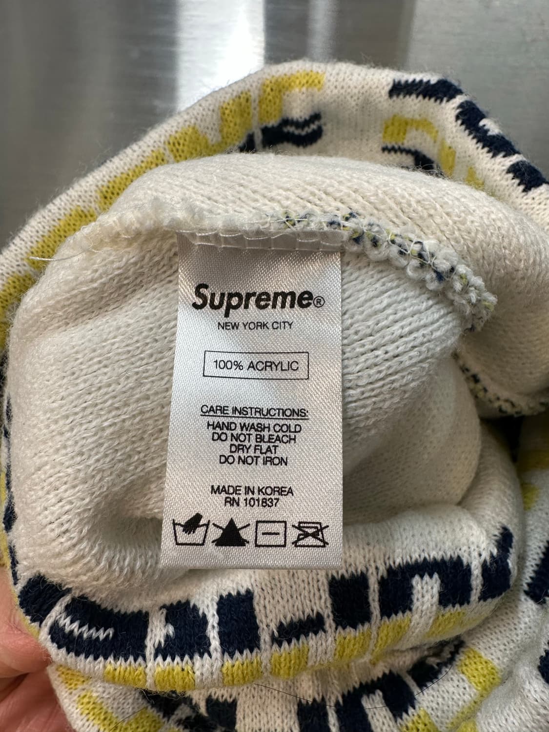 Supreme 패턴 비니 상품이미지3