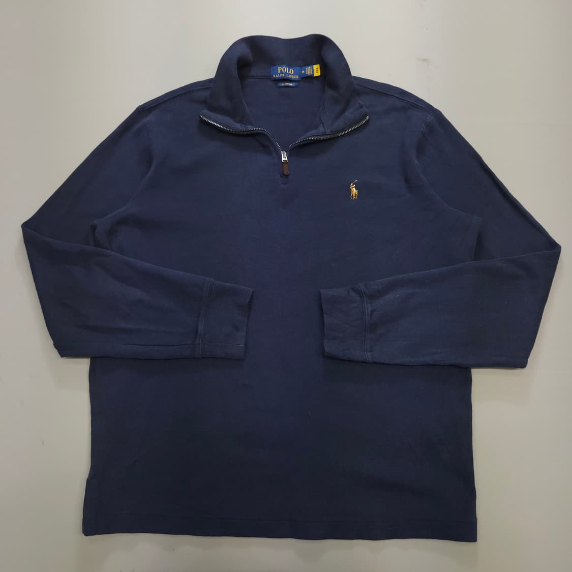 폴로 랄프로렌 신형 QR 반집업 니트 M 네이비 상품이미지2
