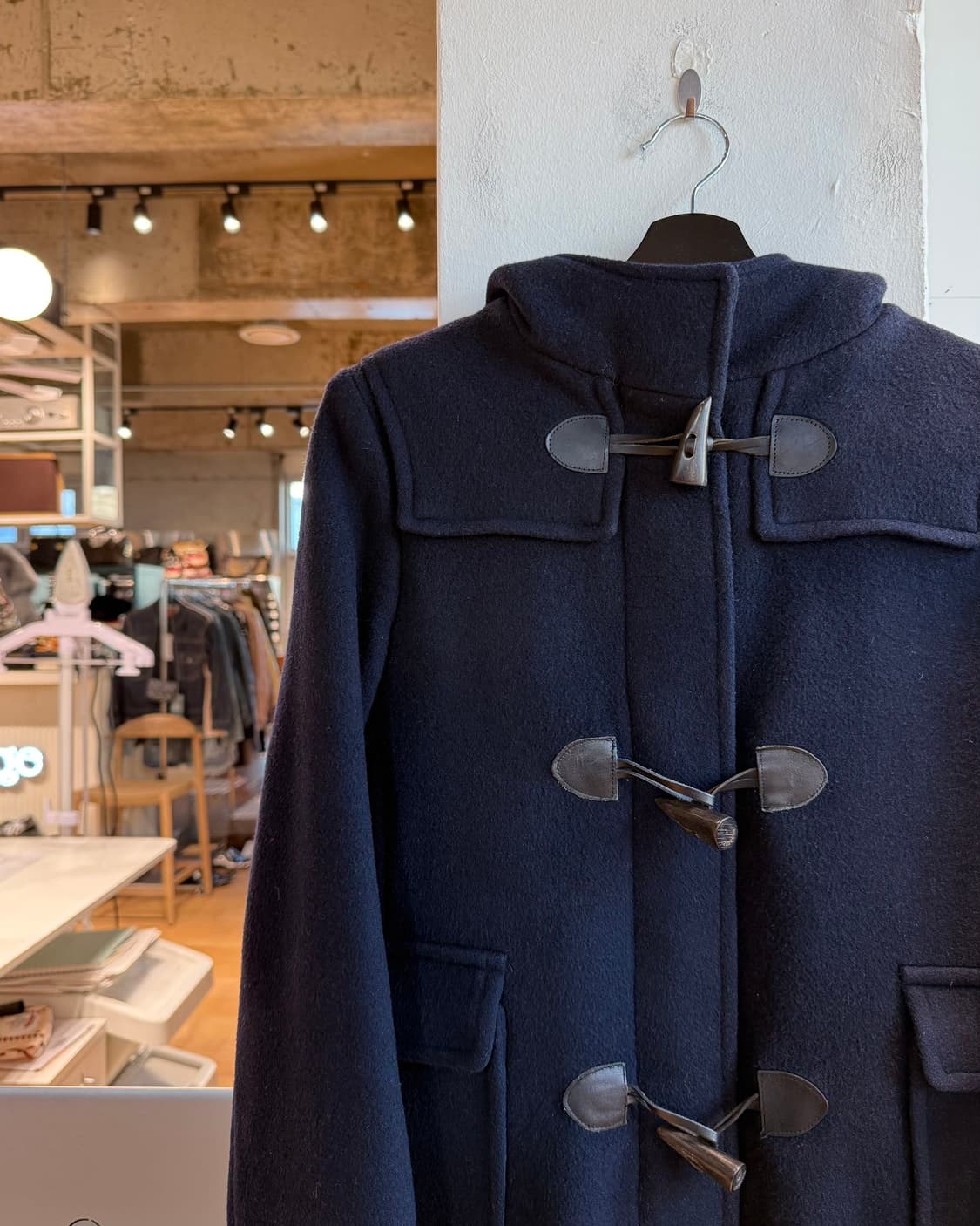 버버리 네이비 더플 하프 코트  상품이미지4