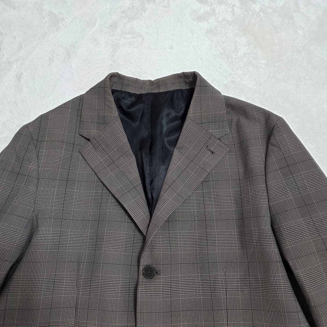 (L)더블유스텐다드 맨 3버튼 세미오버핏 체크 자켓 상품이미지3