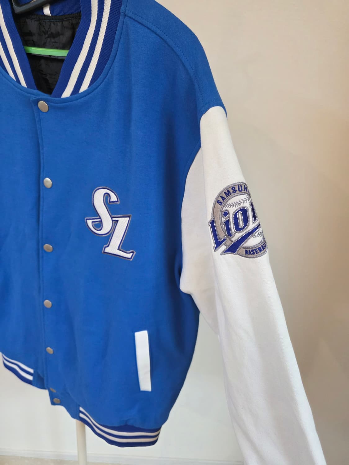삼성 라이온즈 공식 바시티 야구 점퍼 블루110 상품이미지3