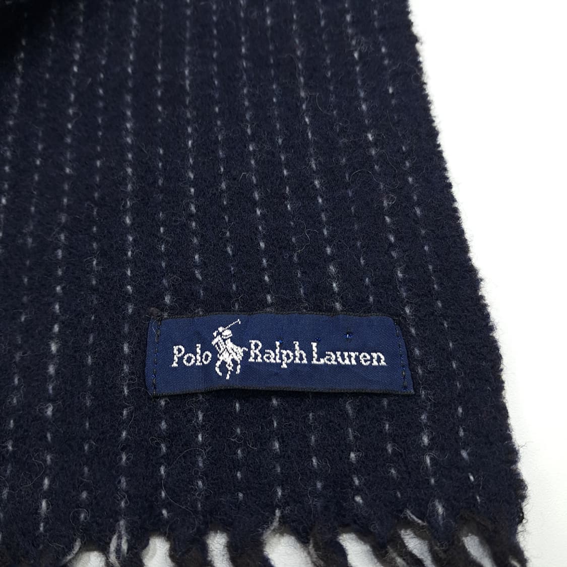 MX291 폴로 랄프로렌 브라운 네이비 스트라이프 양면 목도리 머플러 상품이미지5