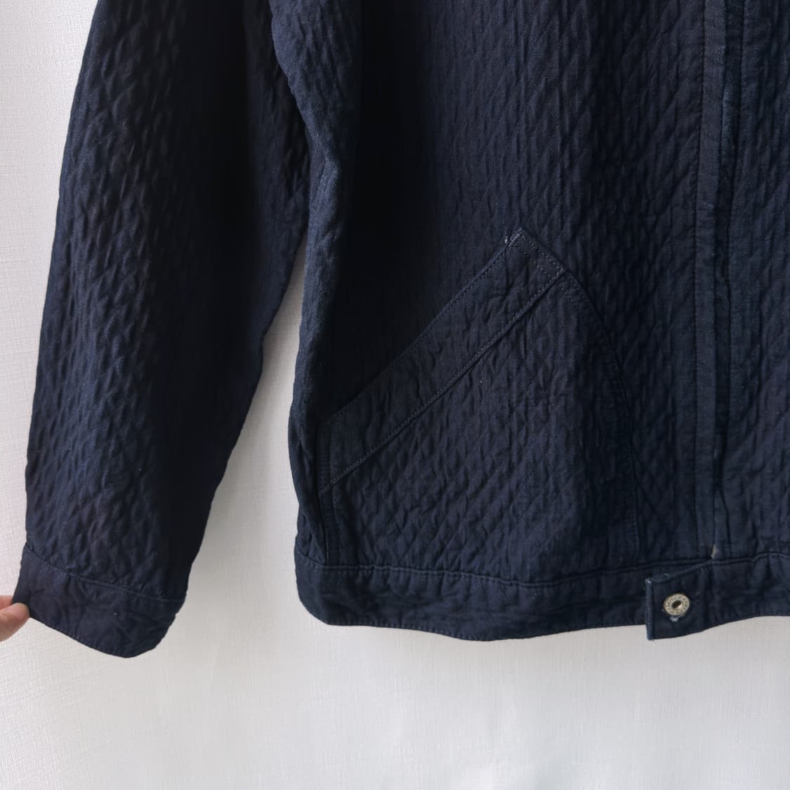 Naked & Famous 퀼티드 인디고 데님 블루종 자켓 L 상품이미지5