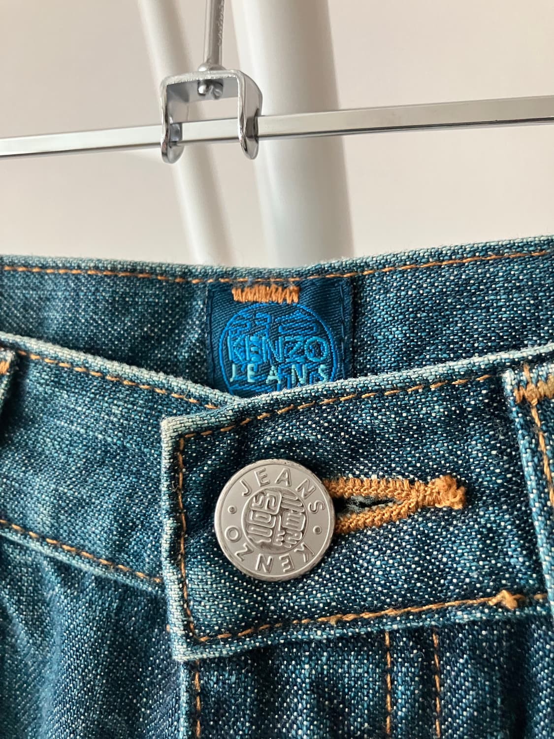 KENZO jeans 겐조진스 꽃자수 데님미디스커트 상품이미지8
