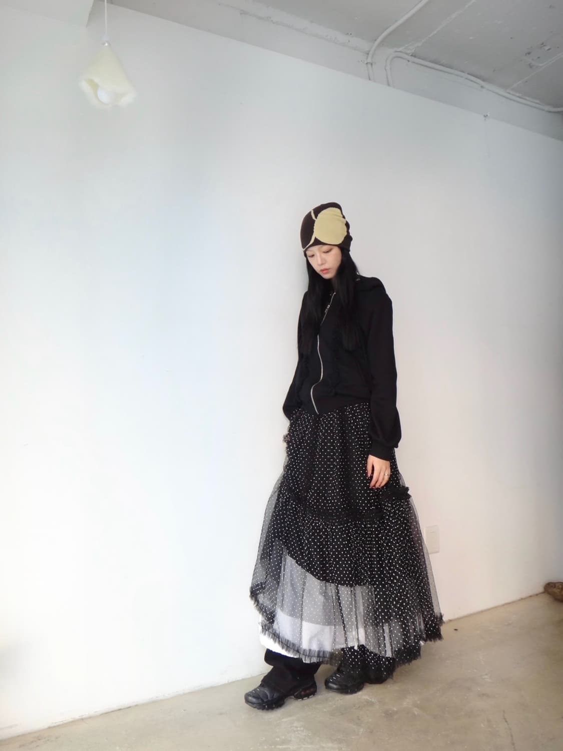 Printing chic beanie / deep brown 상품이미지3