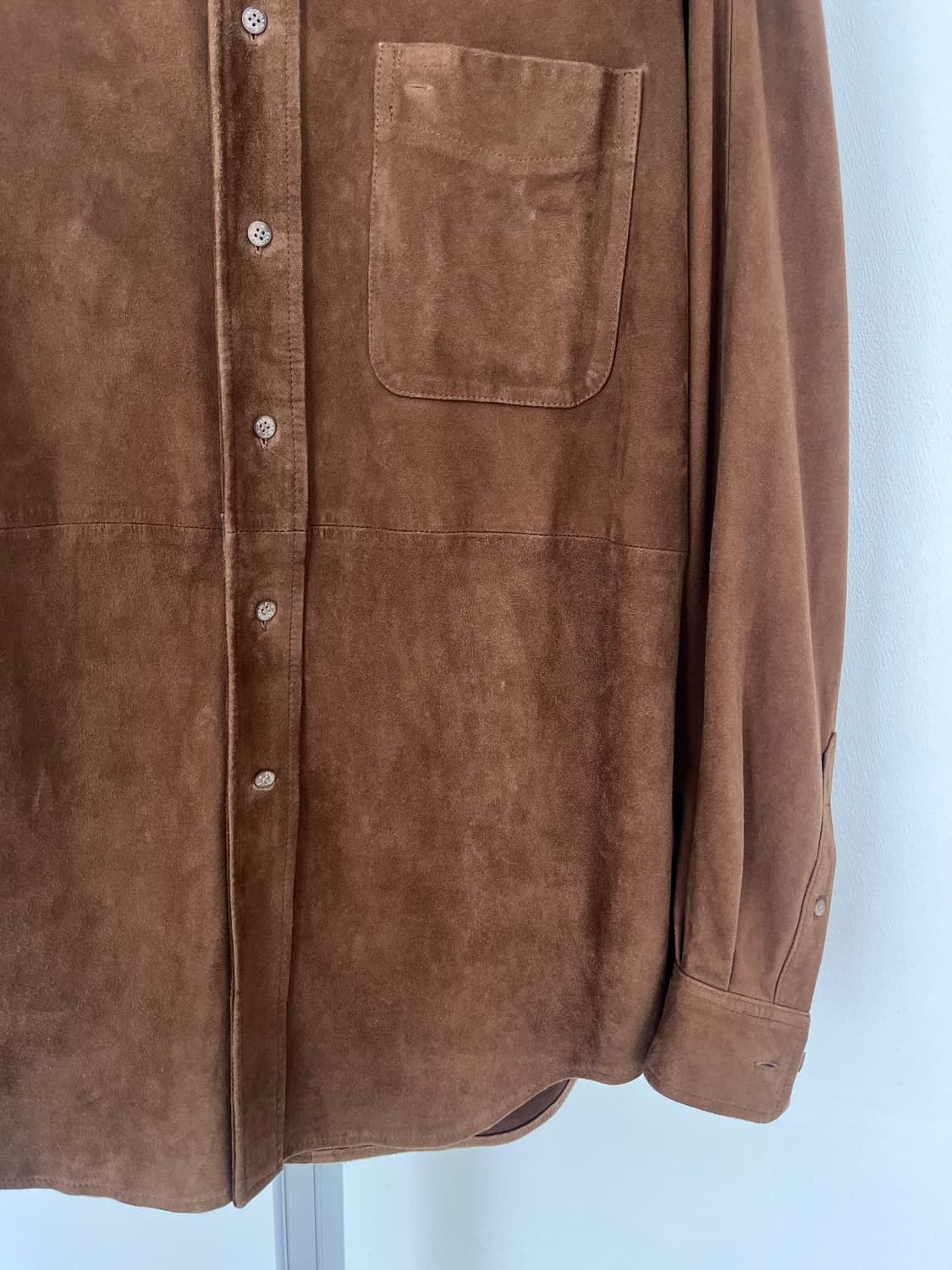 vintage brown oversize suede shirt 상품이미지5