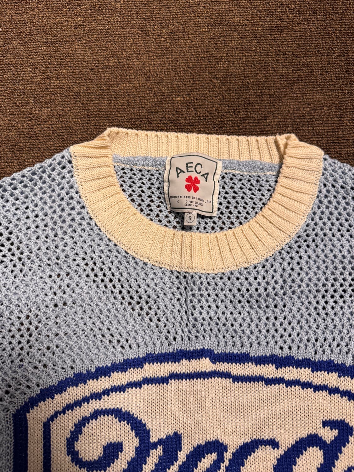 에이카 반팔 니트 S 상품이미지3