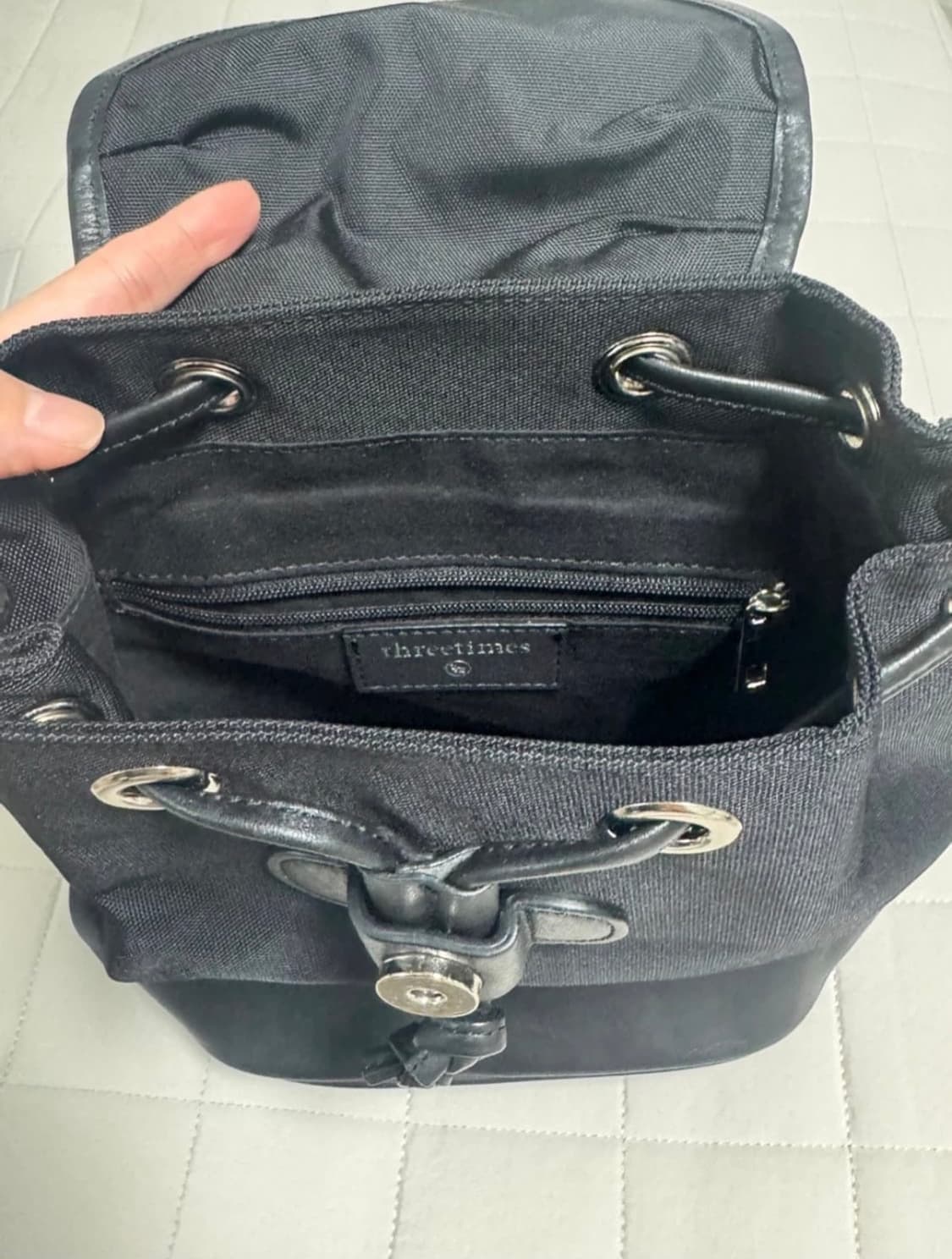 쓰리타임즈 쓰탐 아콘 백팩 블랙 시즈니룩 갸루 상품이미지6