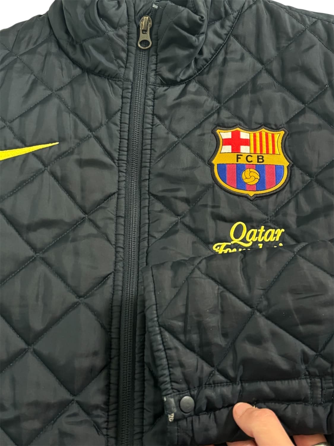 나이키 fc 바르셀로나 네이비 퀄팅 자켓 상품이미지7