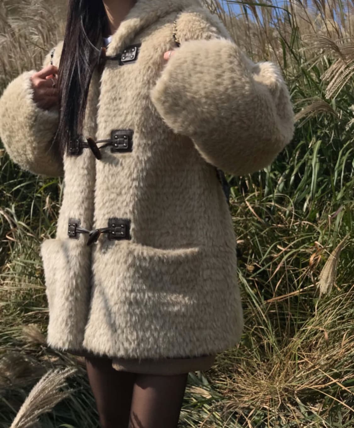 위아 weare 슈페너 무스탕 베이지 상품이미지7