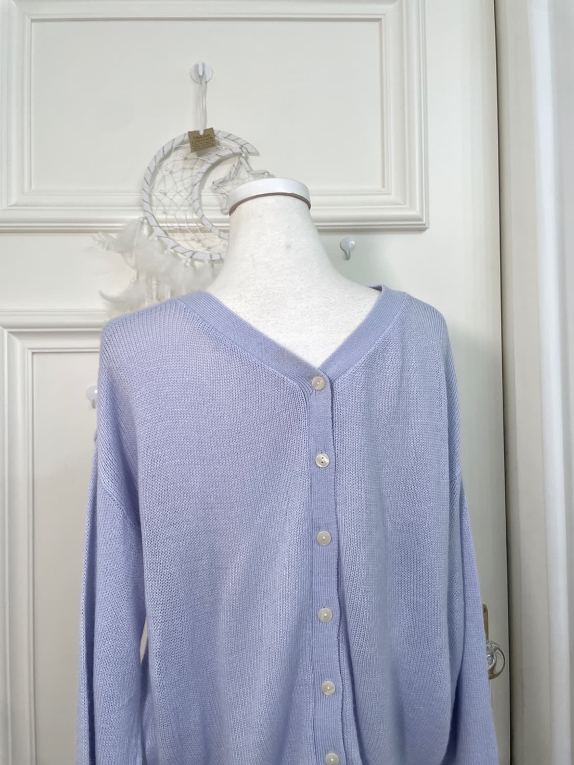 blueberry v-neck back button knit top 상품이미지4