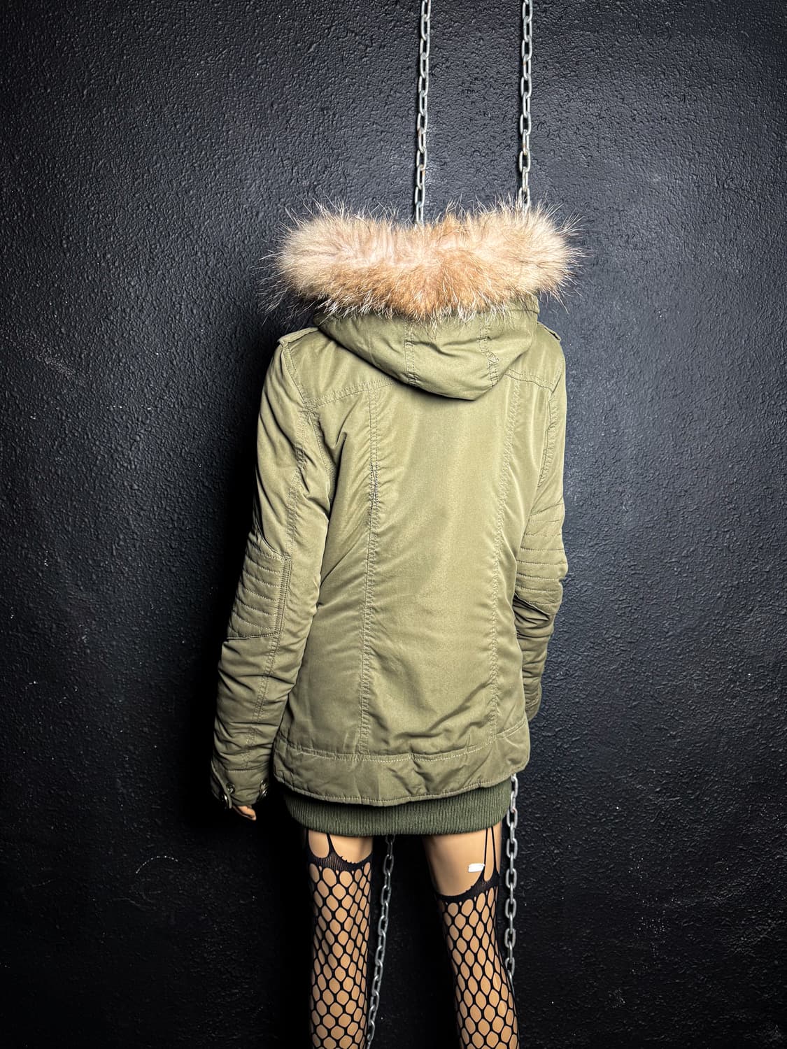 Vintage Fur Hood Short Parka 상품이미지5