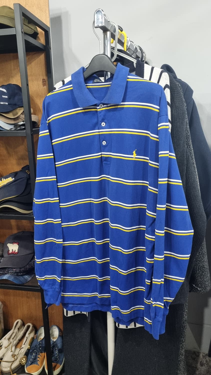 레트로 두산 90's Polo 스트라이프 남성용 카라티 105적당 상품이미지1