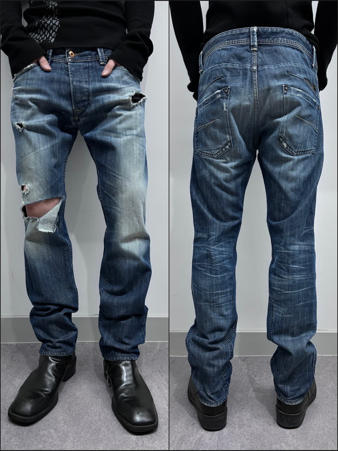 디젤 다론 디스트레스드 데님 팬츠 상품이미지1