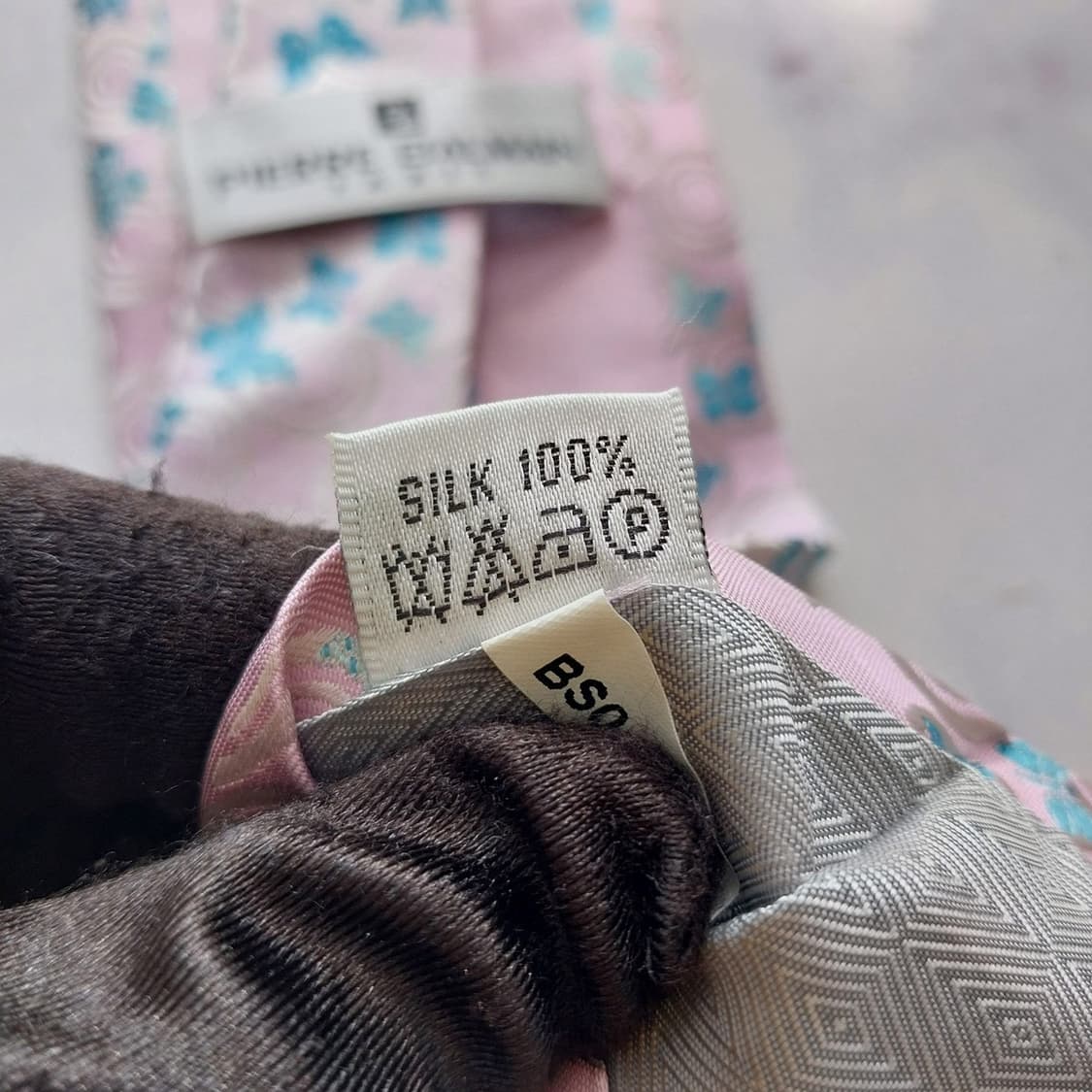 발망 실크 핑크 나비 자카드 넥타이 9.1cm A+등급 K2000
 상품이미지10