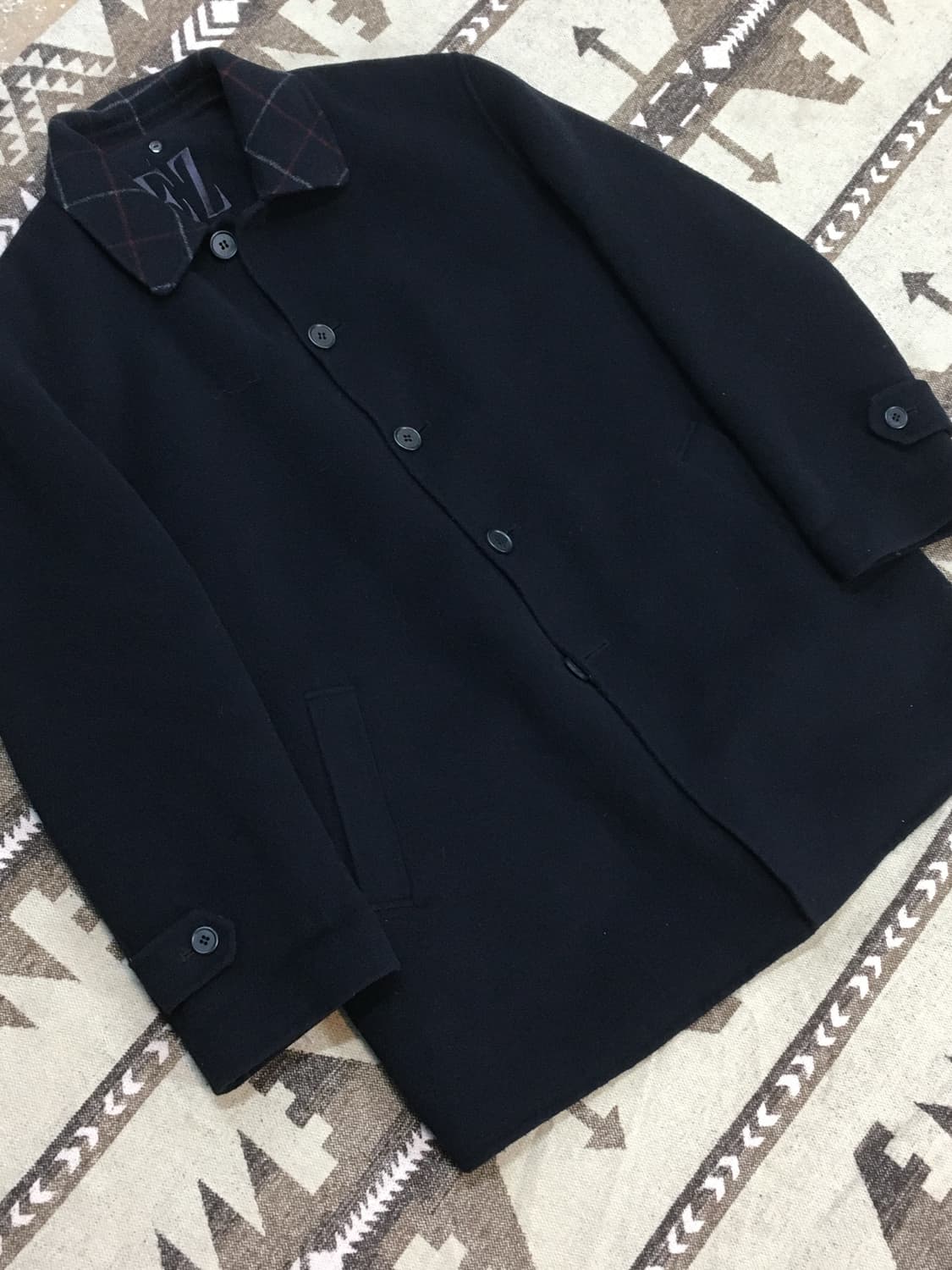 EZ 클래식 빈티지 울 하프 코트 상품이미지9