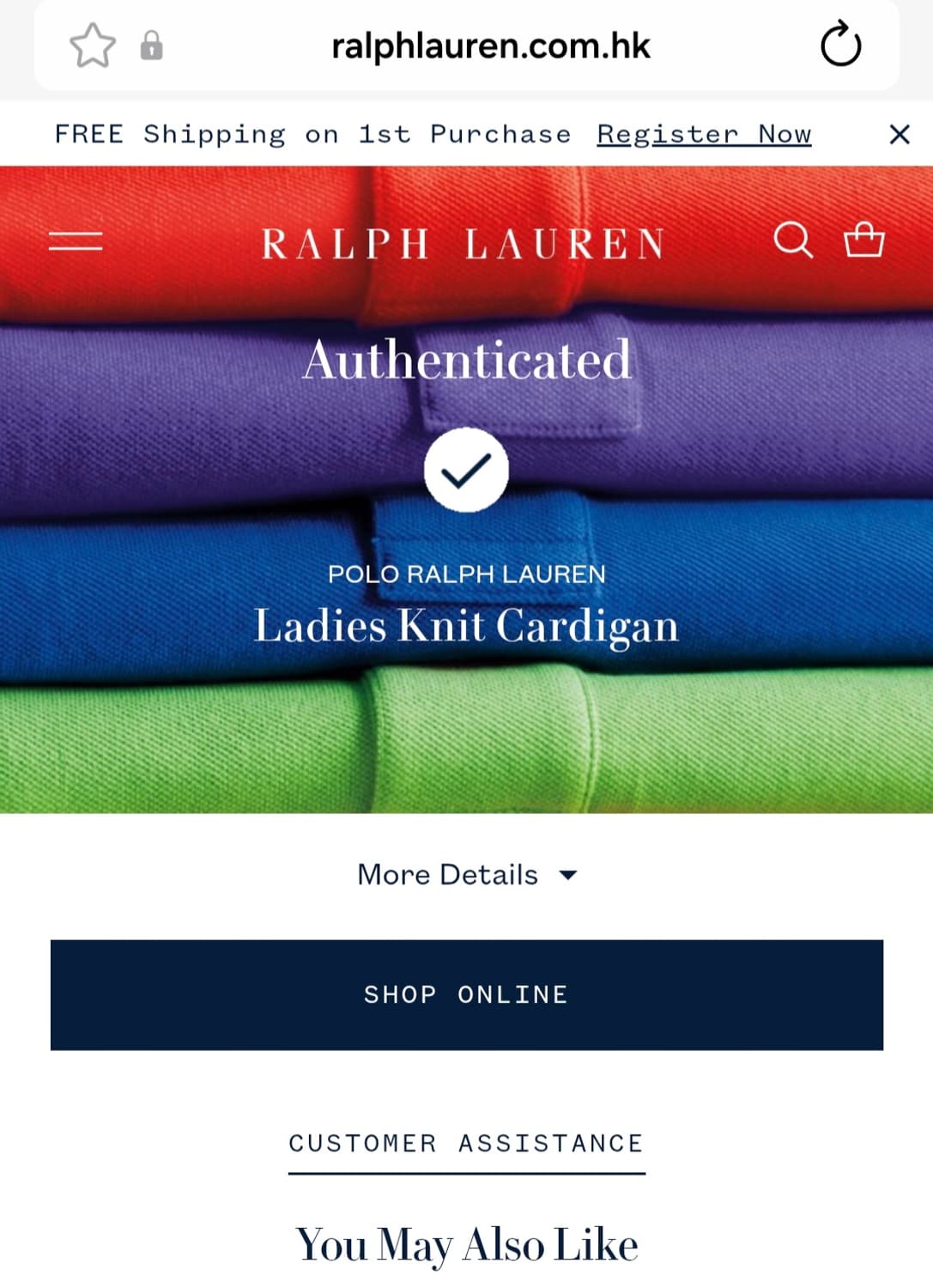 폴로 랄프로렌 여성 코튼 블렌드 가디건 M 상품이미지6