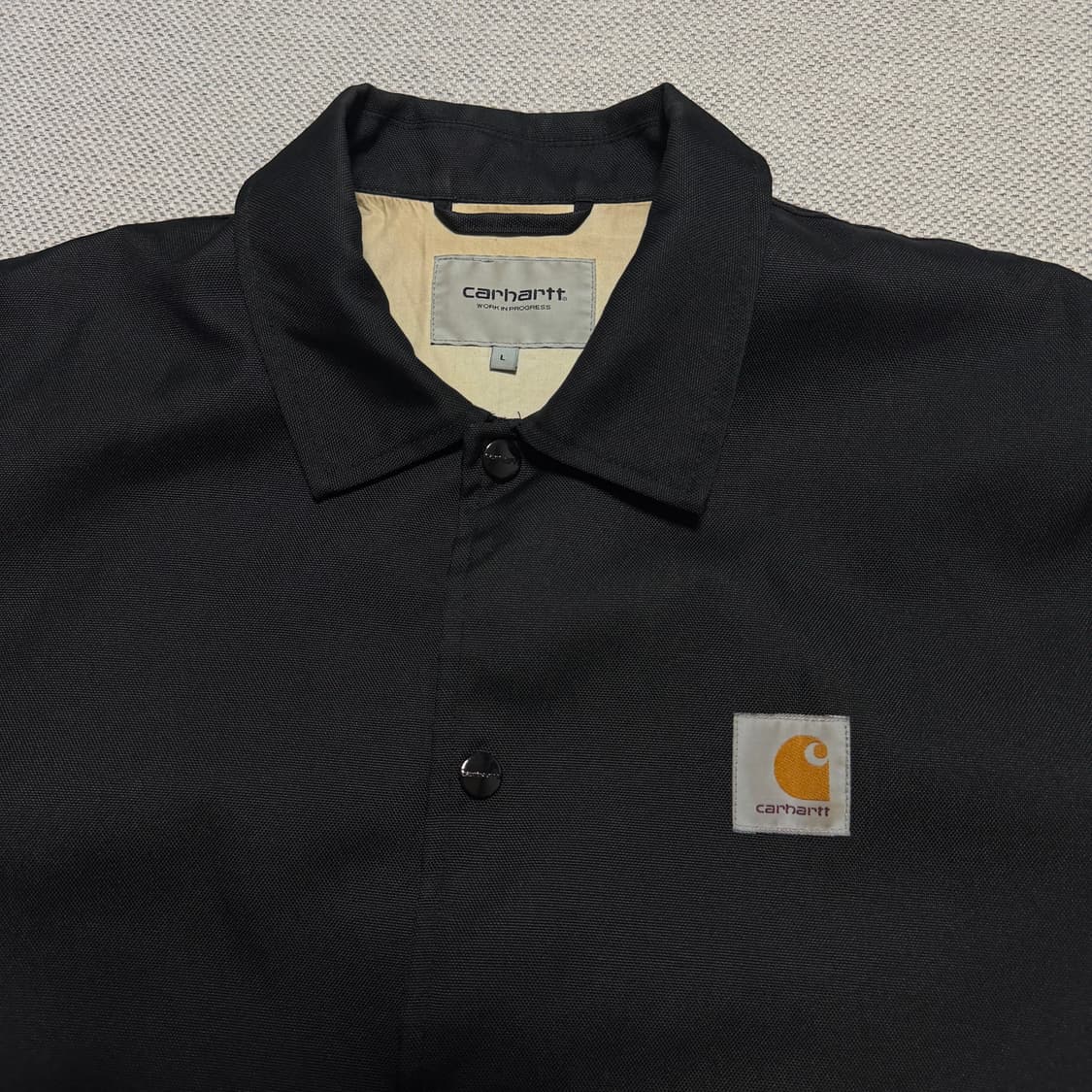 칼하트 WIP 스포츠 코치 자켓 블랙 상품이미지2