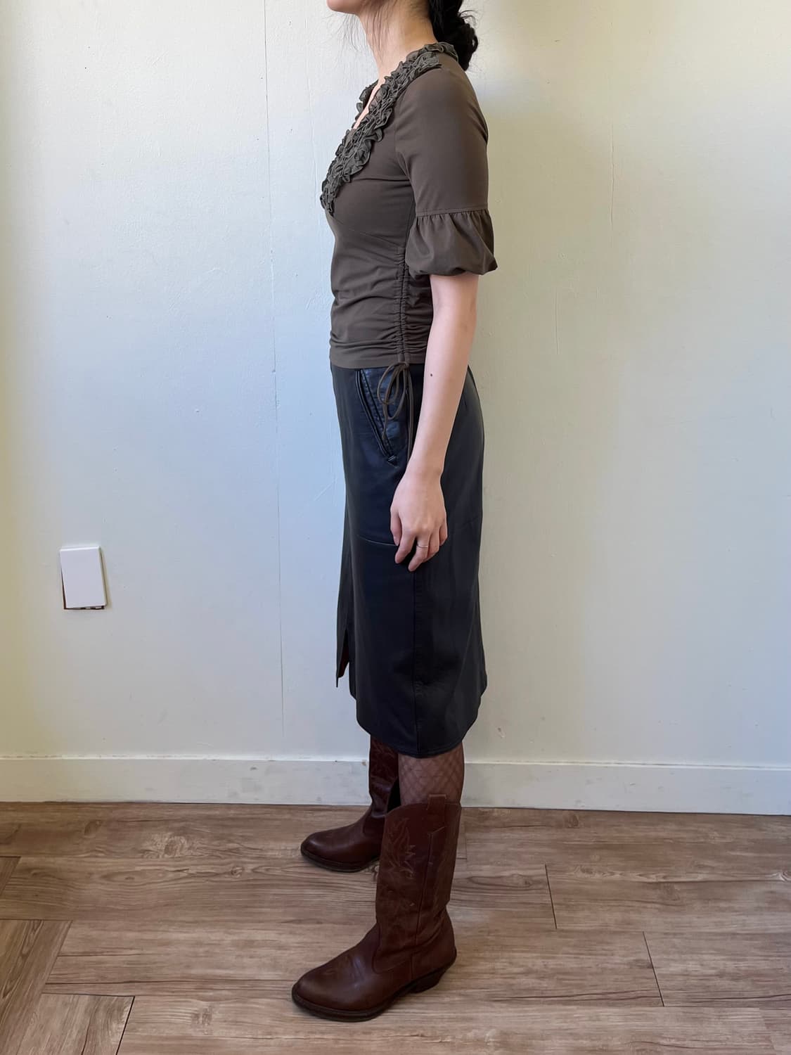 70’s Gucci 레더 스커트 상품이미지8