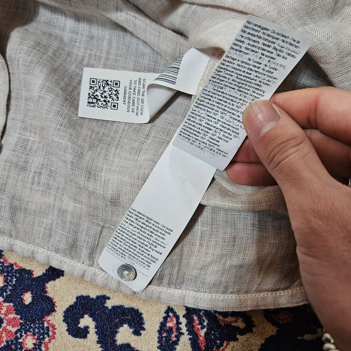 120%리노(120%Lino) in Italy 셔링 디테일 셔츠 M 상품이미지7