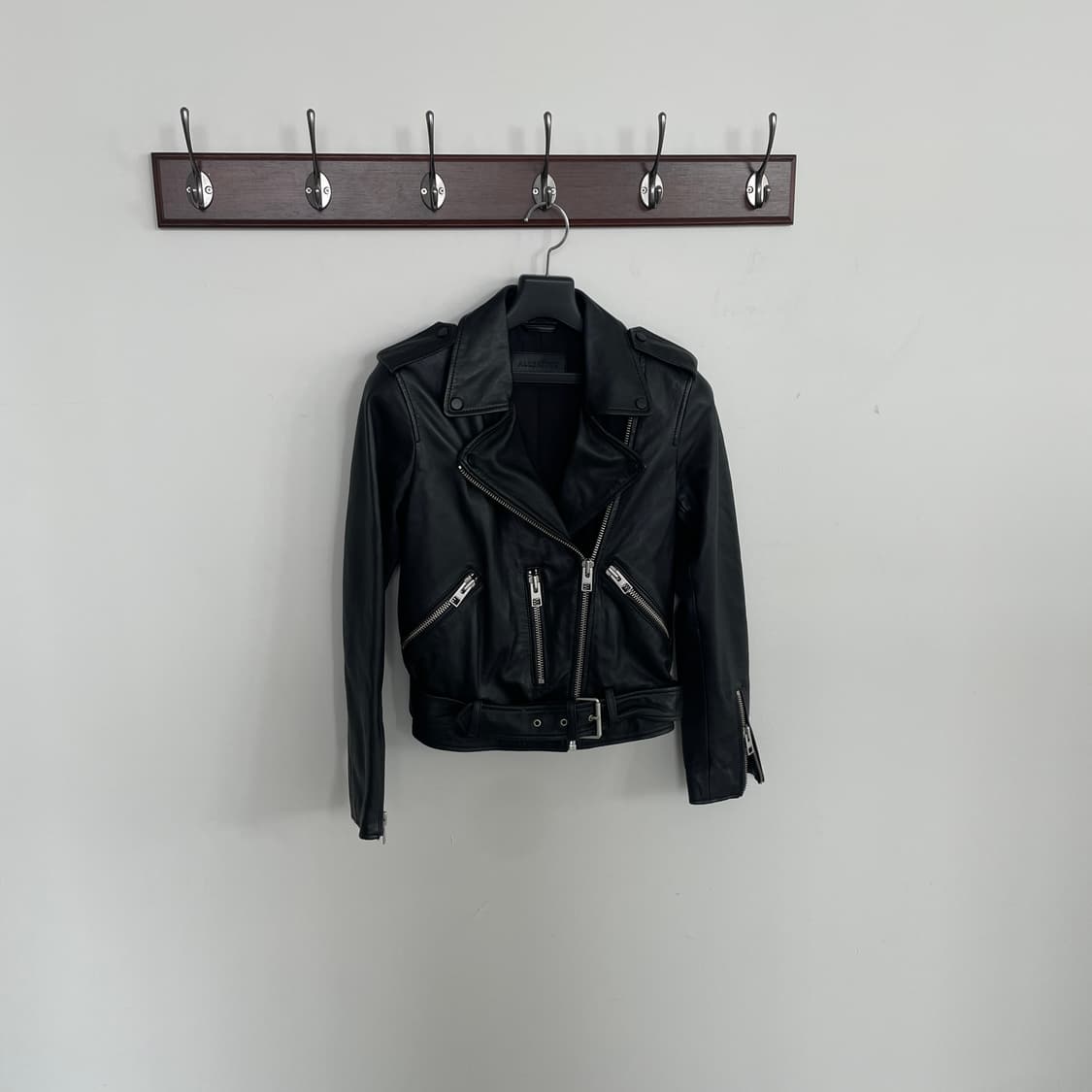 올세인츠 발펀 바이커 레더 자켓 블랙 y2k 상품이미지2