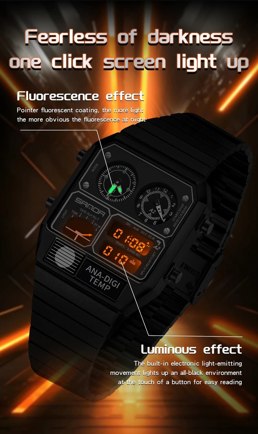 다기능 방수 온도계 스탑워치 전자 시계 상품이미지2