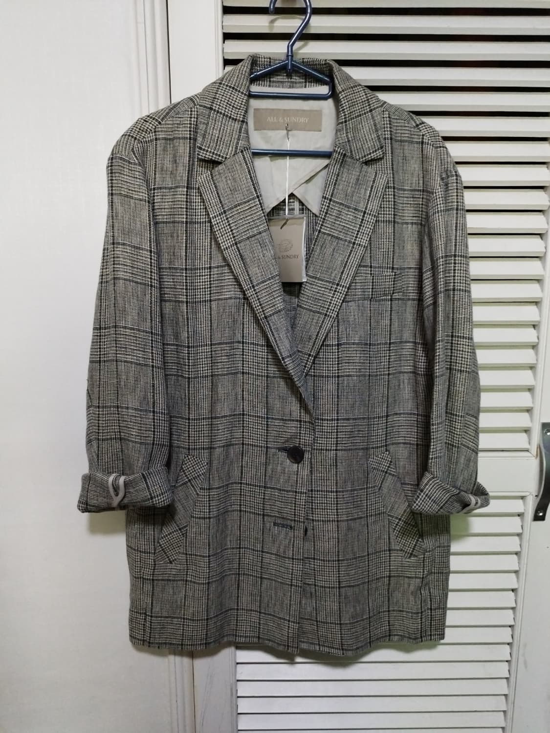 새거 42 올앤선데이 체크 블레이져 상품이미지1