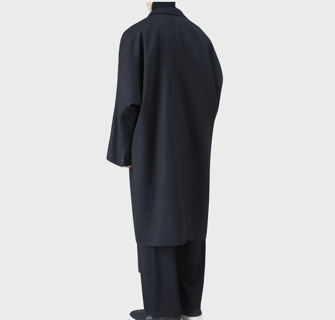 송지오옴므 더블 레이어드 오버핏 코트 팝니다 우영미 타임옴므 솔리드옴므 상품이미지2