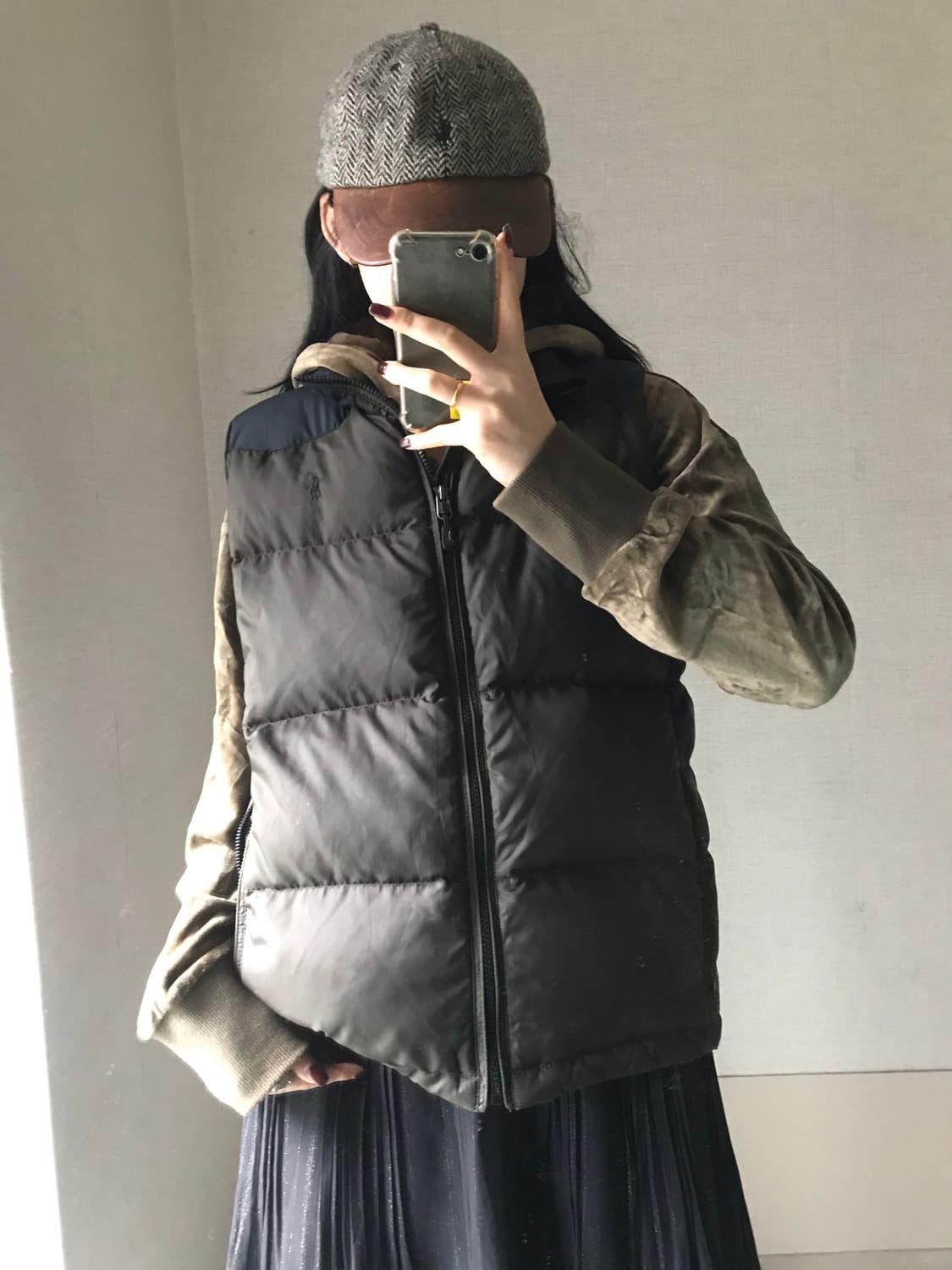 폴로 카키 패딩조끼 상품이미지1