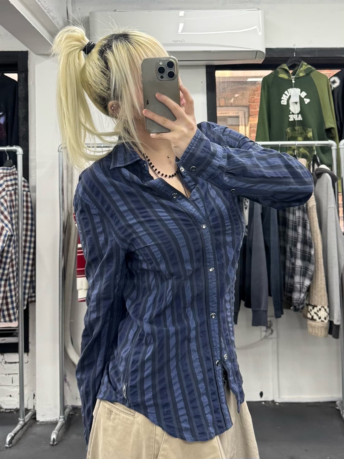 아르마니 익스체인지 스트라이프 셔츠 상품이미지3