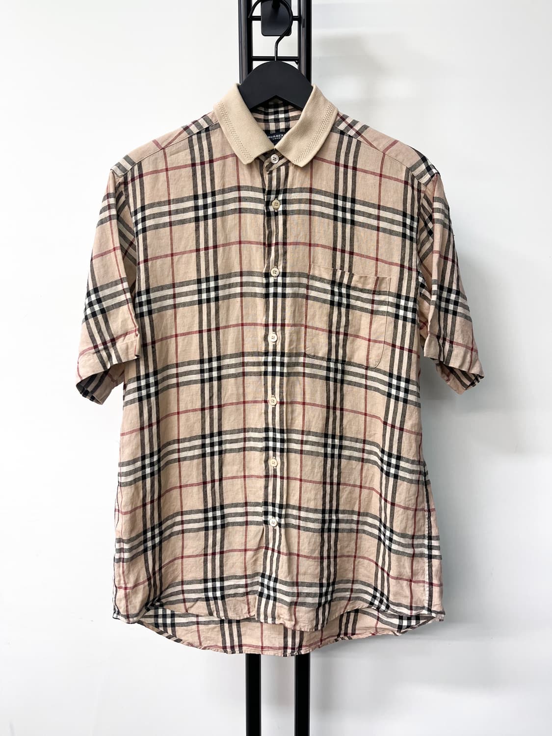 버버리 OG 노바 체크 린넨 셔츠 상품이미지1