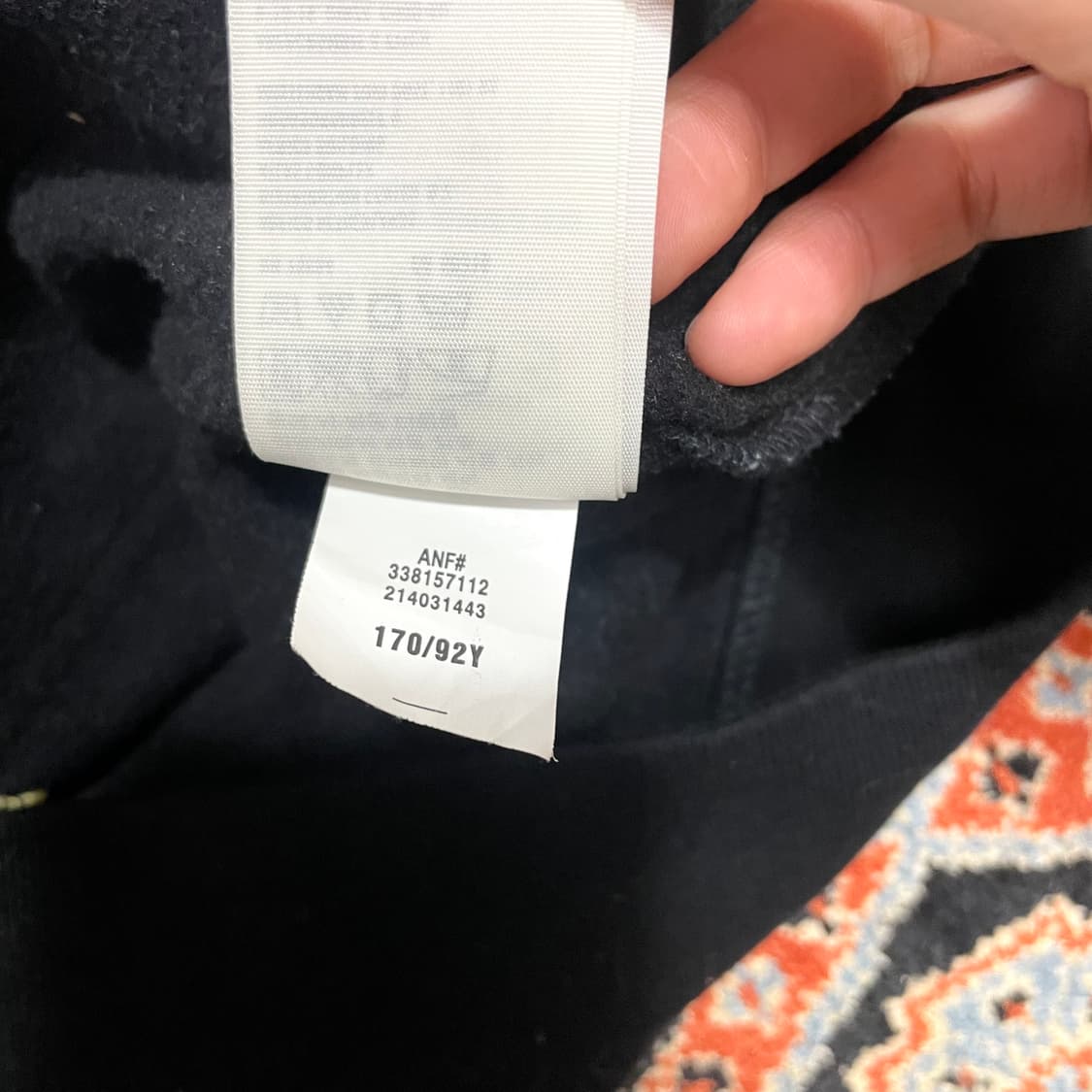 아베크롬비 스펠로고 네이비 기모 후드집업 여성M 상품이미지5