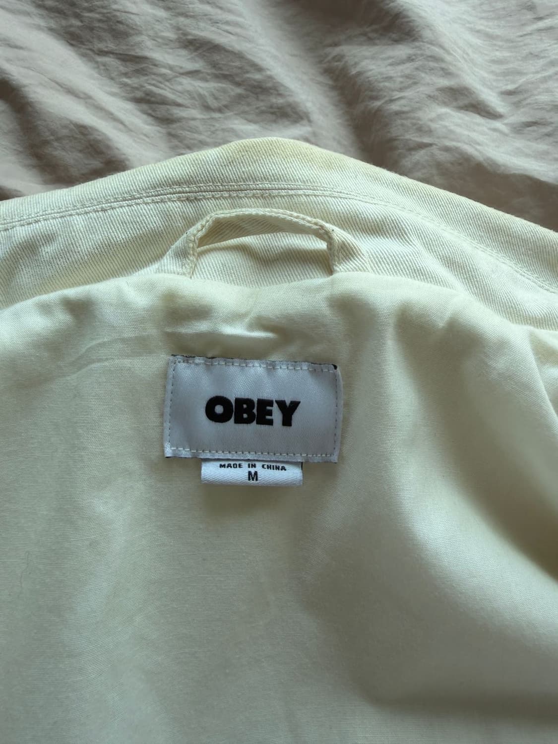 오베이 바시티 자켓 화이트 (M) 상품이미지3