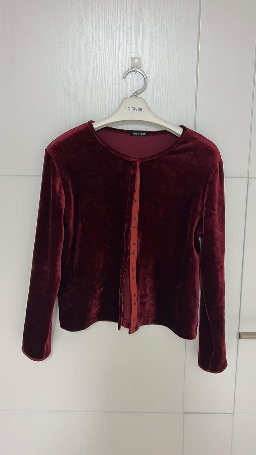 일본브랜드 updo neat 벨벳 가디건 44,55  상품이미지6
