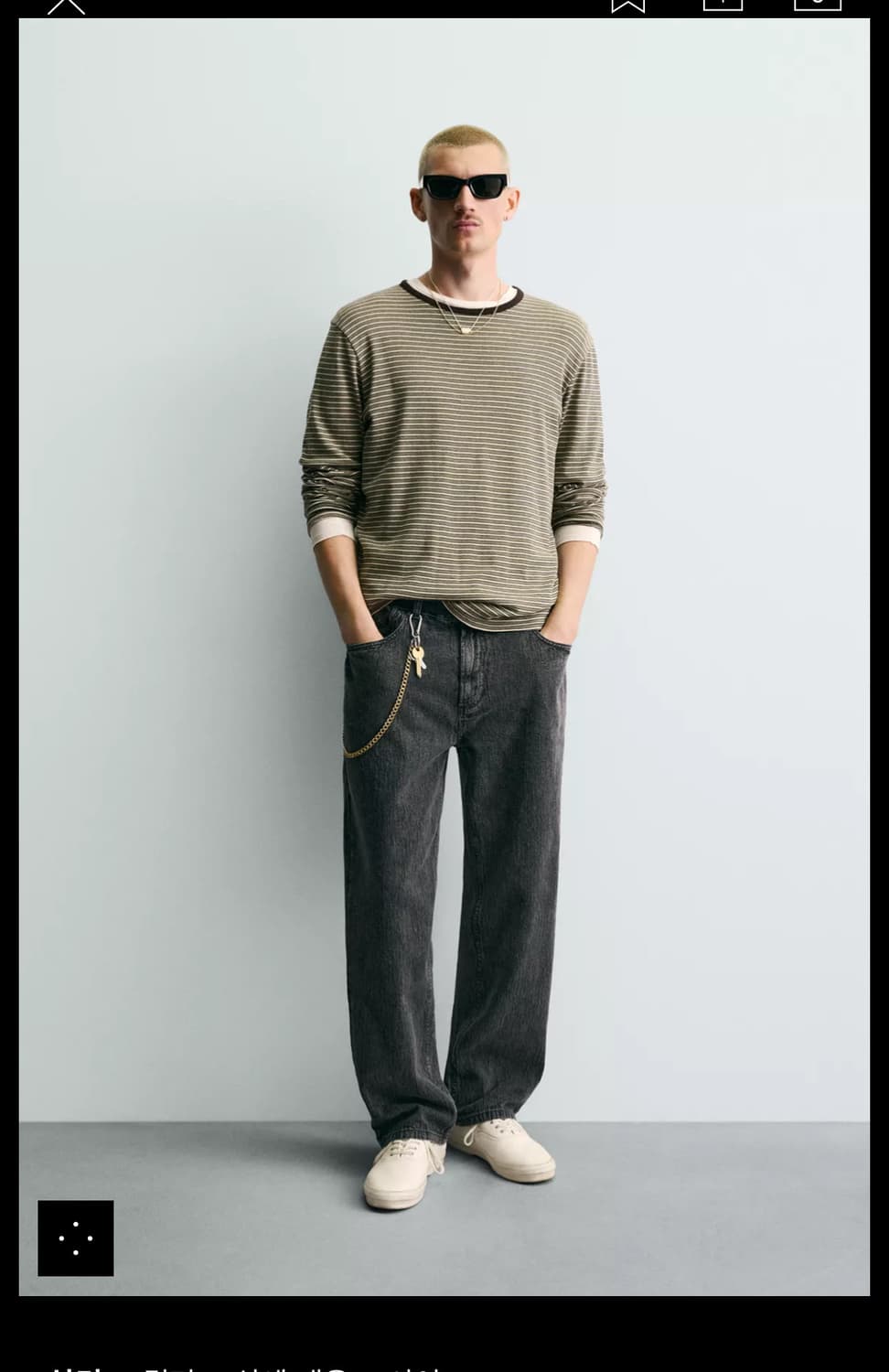 자라 흑청 데님 팬츠 (29,zara) 상품이미지5