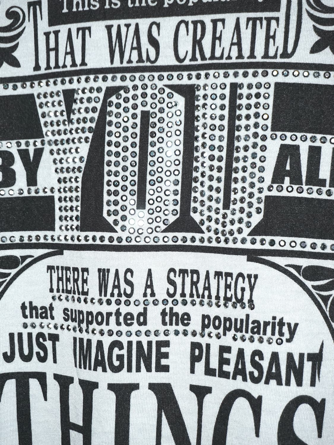 y2k rhinestone lettering t  상품이미지3