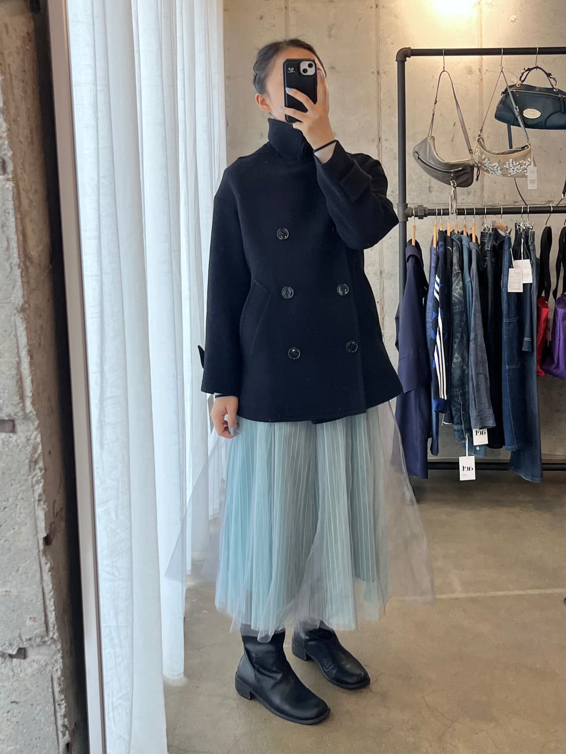 ZUCCA 피코트 네이비 상품이미지2