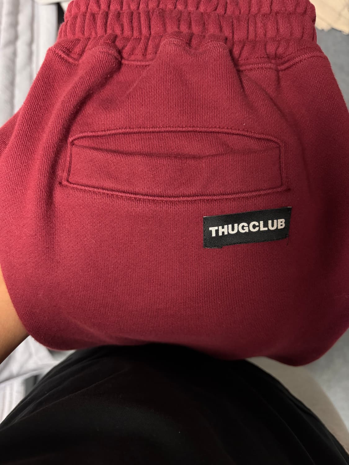 떠그클럽 버건디 조거 스웻팬츠 상품이미지3