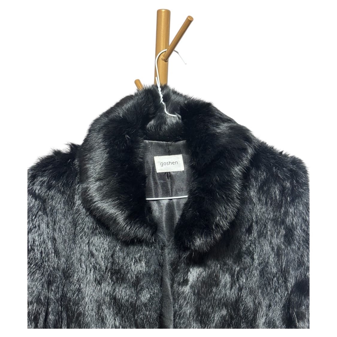 [택포] Goshen 리얼 토끼털 퍼자켓 퍼코트 블랙 / 55  상품이미지2