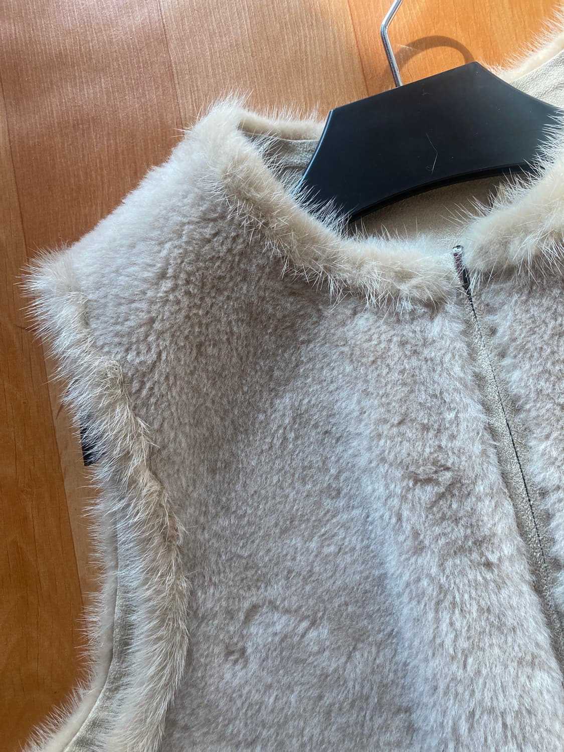 내추럴 베이지 밍크 트리밍 양모 100 상품이미지3