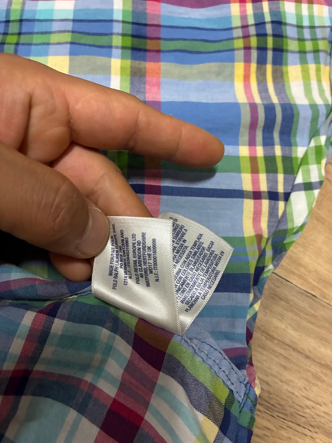 [새상품] 폴로랄프로렌 체크 패턴 반팔 셔츠 (M/95) 상품이미지6